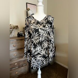 Speidel Sheer Tropical Print Poncho